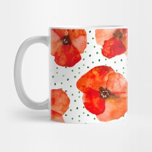 Californian poppies meadow - watercolor florals Mug